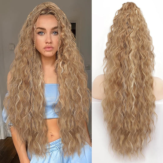 All-Round Extensions for Curly, Wavy and Fluffy Hair with a Ponytail