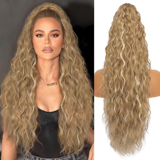All-Round Extensions for Curly, Wavy and Fluffy Hair with a Ponytail