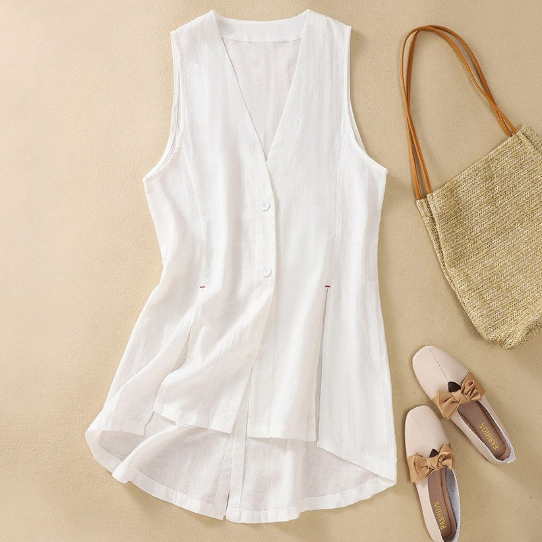 Laurienne™ | Sleeveless Buttoned Vest