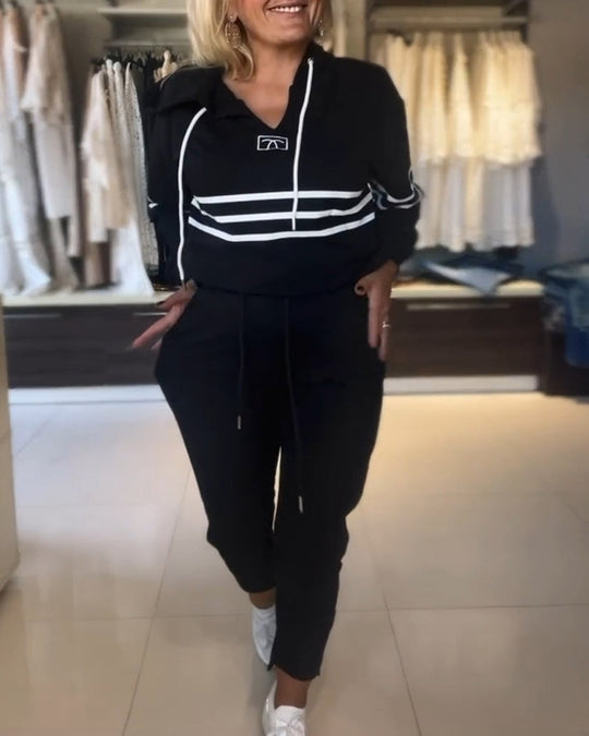 Mira™ Striped Pants and Matching Hoodie Set