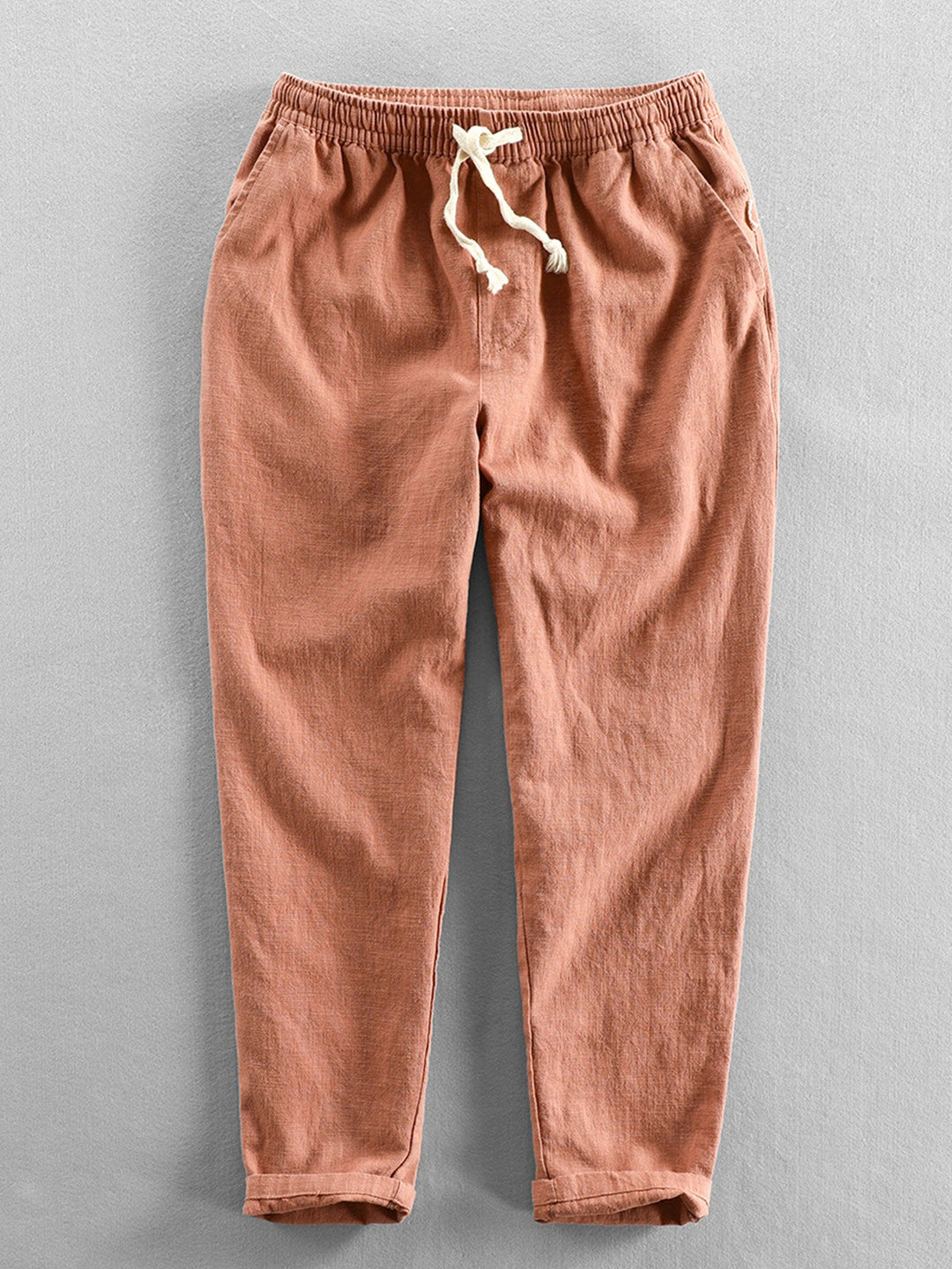 Geometric Jacquard Cuban shirt and linen cotton blend cropped pants