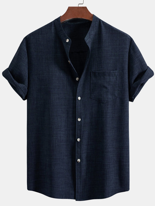 Short sleeve Slight brownd collar shirt
