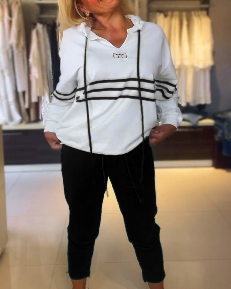 Mira™ Striped Pants and Matching Hoodie Set