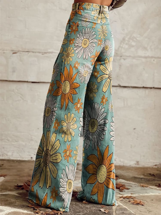 CIRILLA | VINTAGE FLORAL BAGGY PANTS