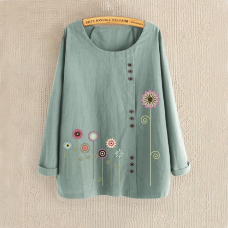 Flower Garden Summer Blouse