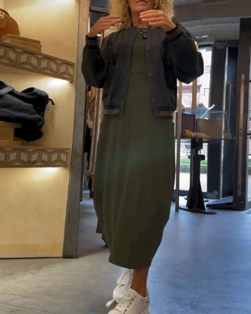 Elena™ Casual Plain Dress