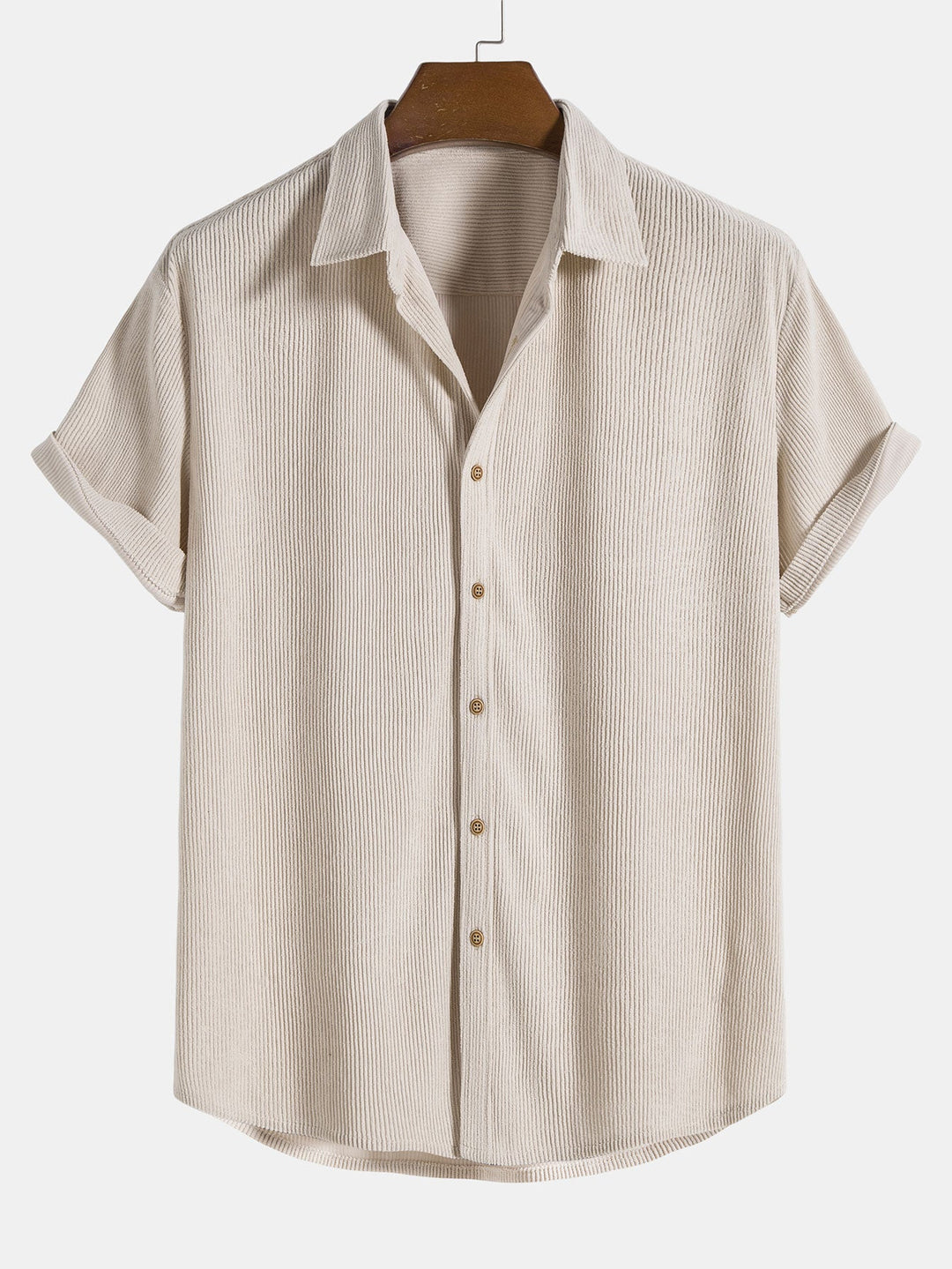 Short Sleeve Corduroy Button Up Shirt & Shorts