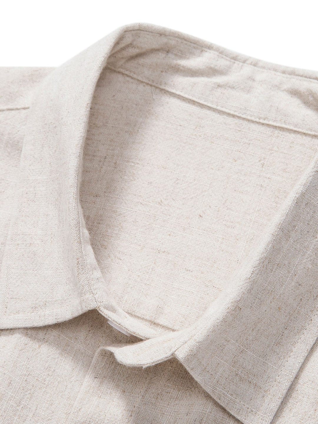 Linen rayon blend button up shirt and straight leg linen pants