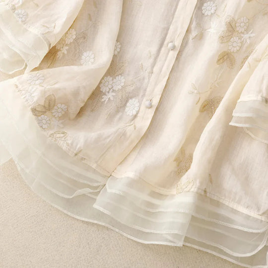 Laurienne™ | Elegance Embroidered Blouse