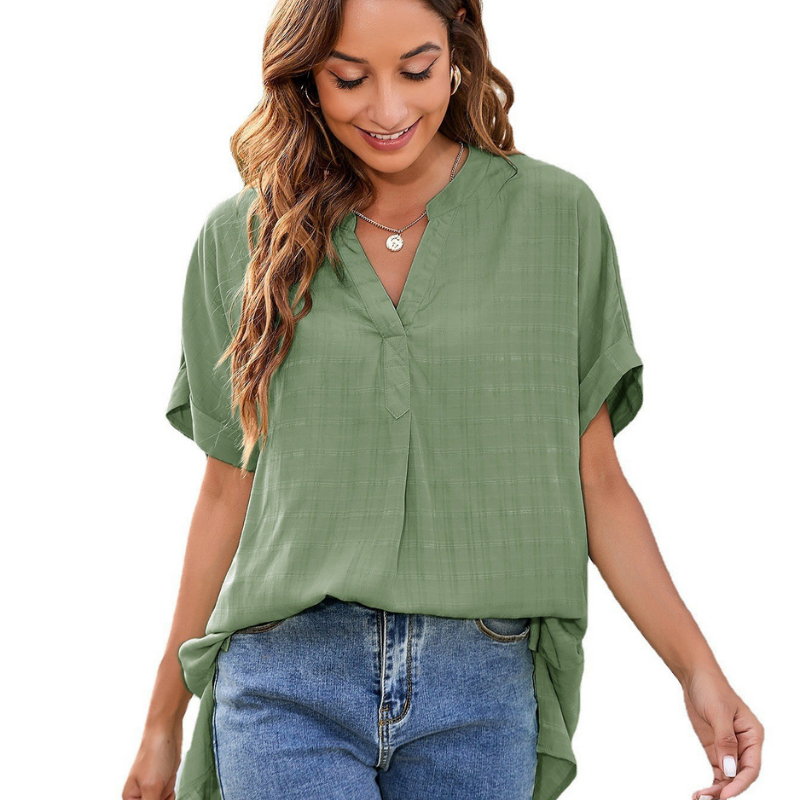 Flounce Hem Semi Formal Shirt