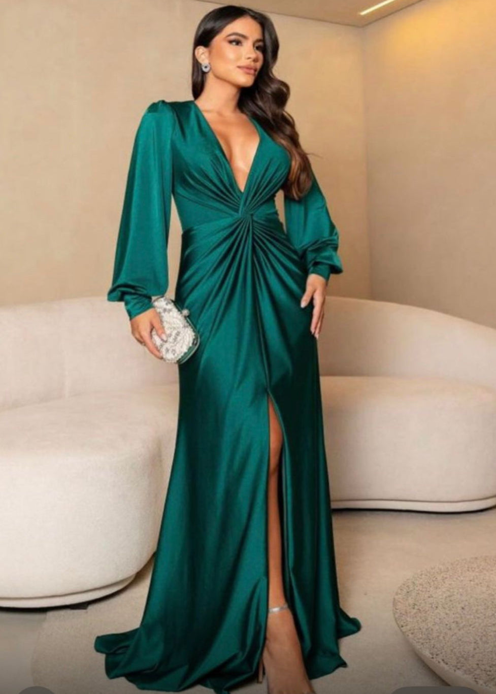 ELSA™ Long dress with a plunging slit