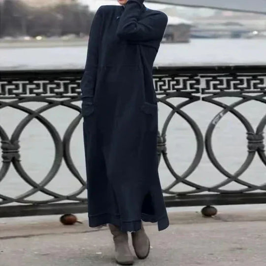 Doris™ Wool & Cotton Maxi Dress