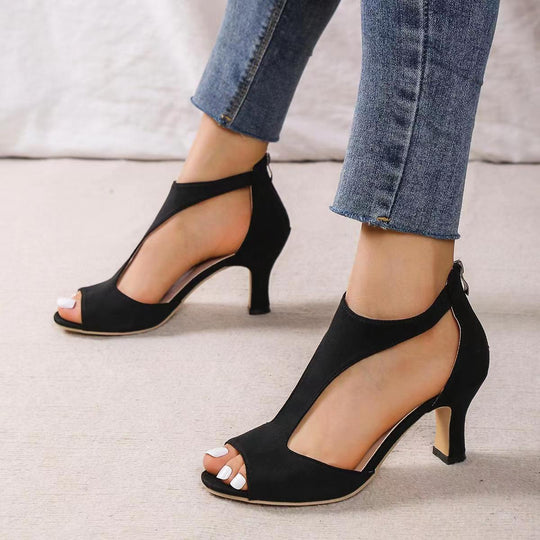Dani™ Sleek Fishpattern High Heels with Back Zip