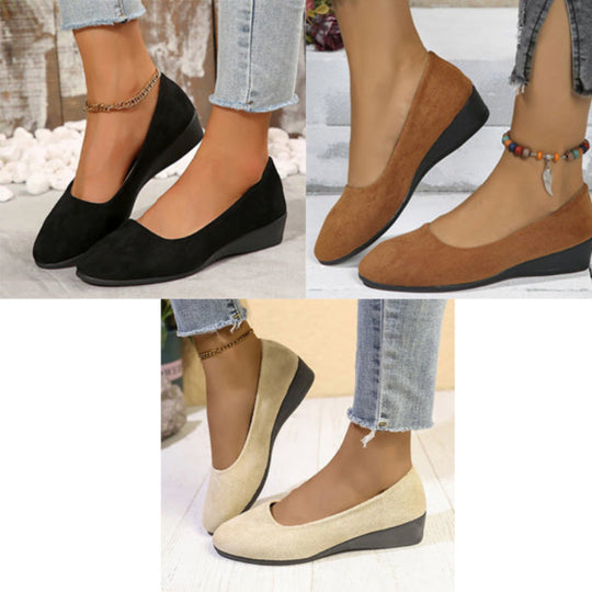 Gibi™ Elegant lightweight non-slip wedge shoes with low heel