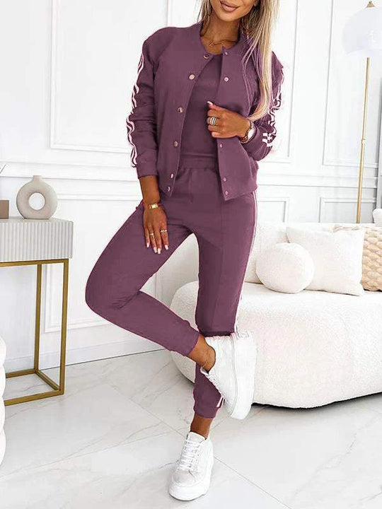 Alex™ Sport Set - Women's three-piece baseball jacket and pants