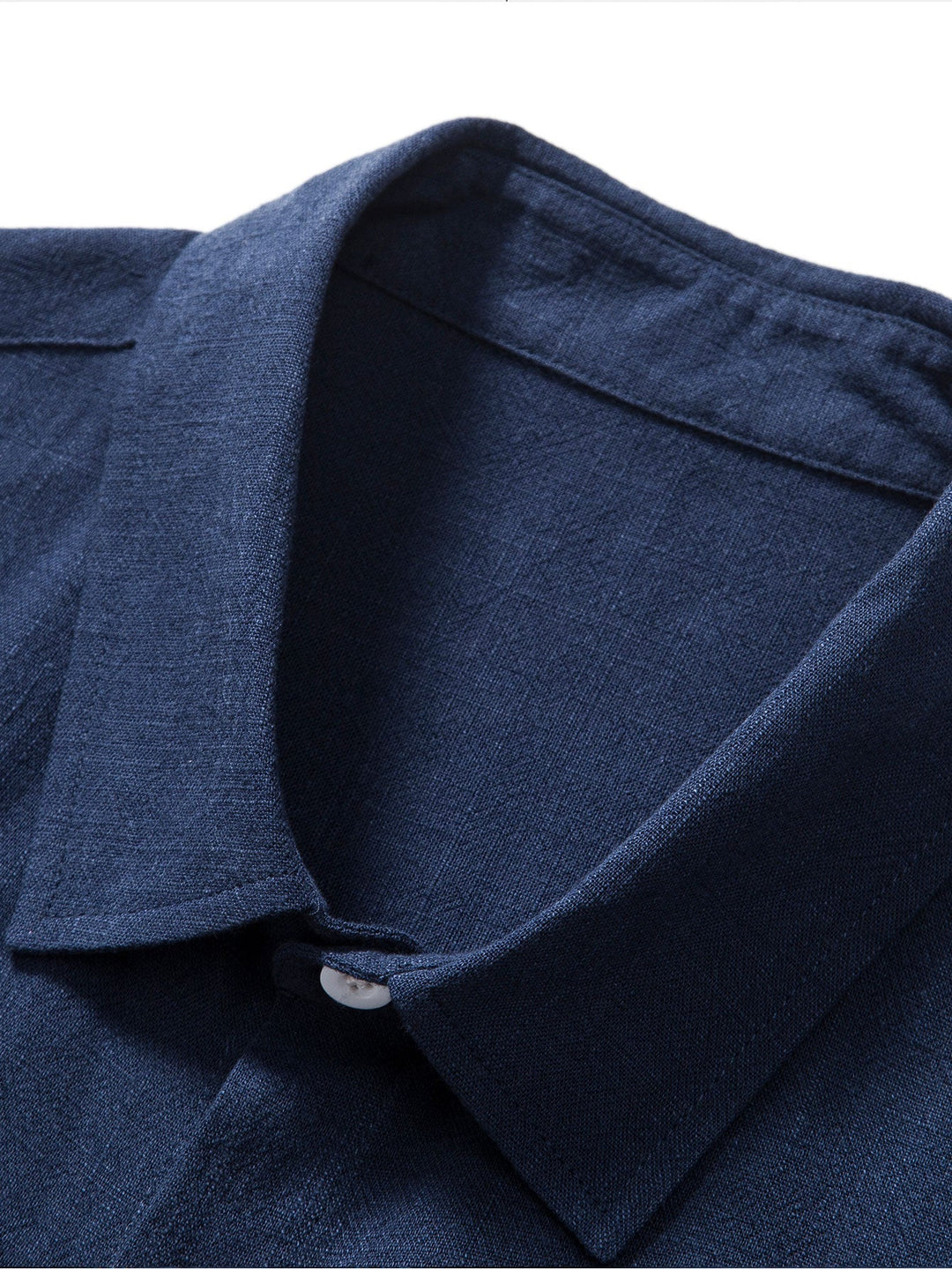 Linen rayon blend button up shirt and straight leg linen pants