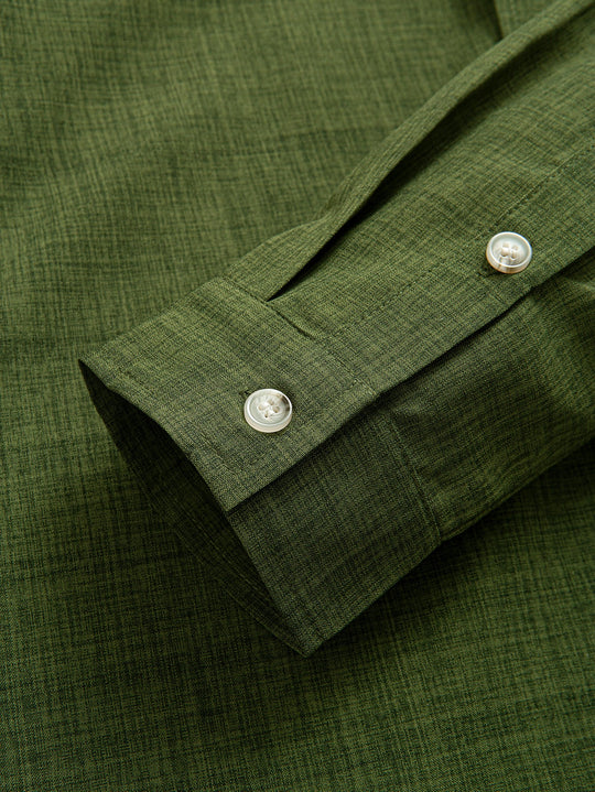 Long sleeve Slight brownd collar shirt