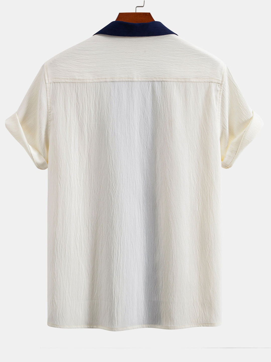 Text Red Contrasting Cuban Shirt