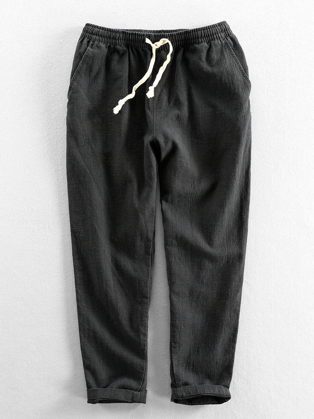 Geometric Jacquard Cuban shirt and linen cotton blend cropped pants
