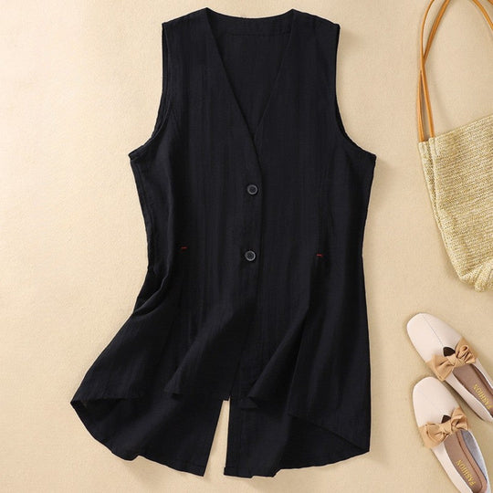 Laurienne™ | Sleeveless Buttoned Vest
