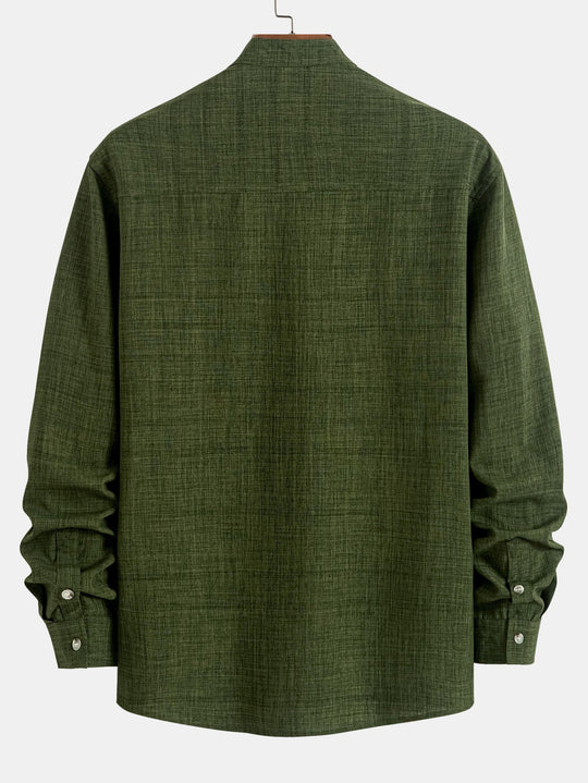 Long sleeve Slight brownd collar shirt