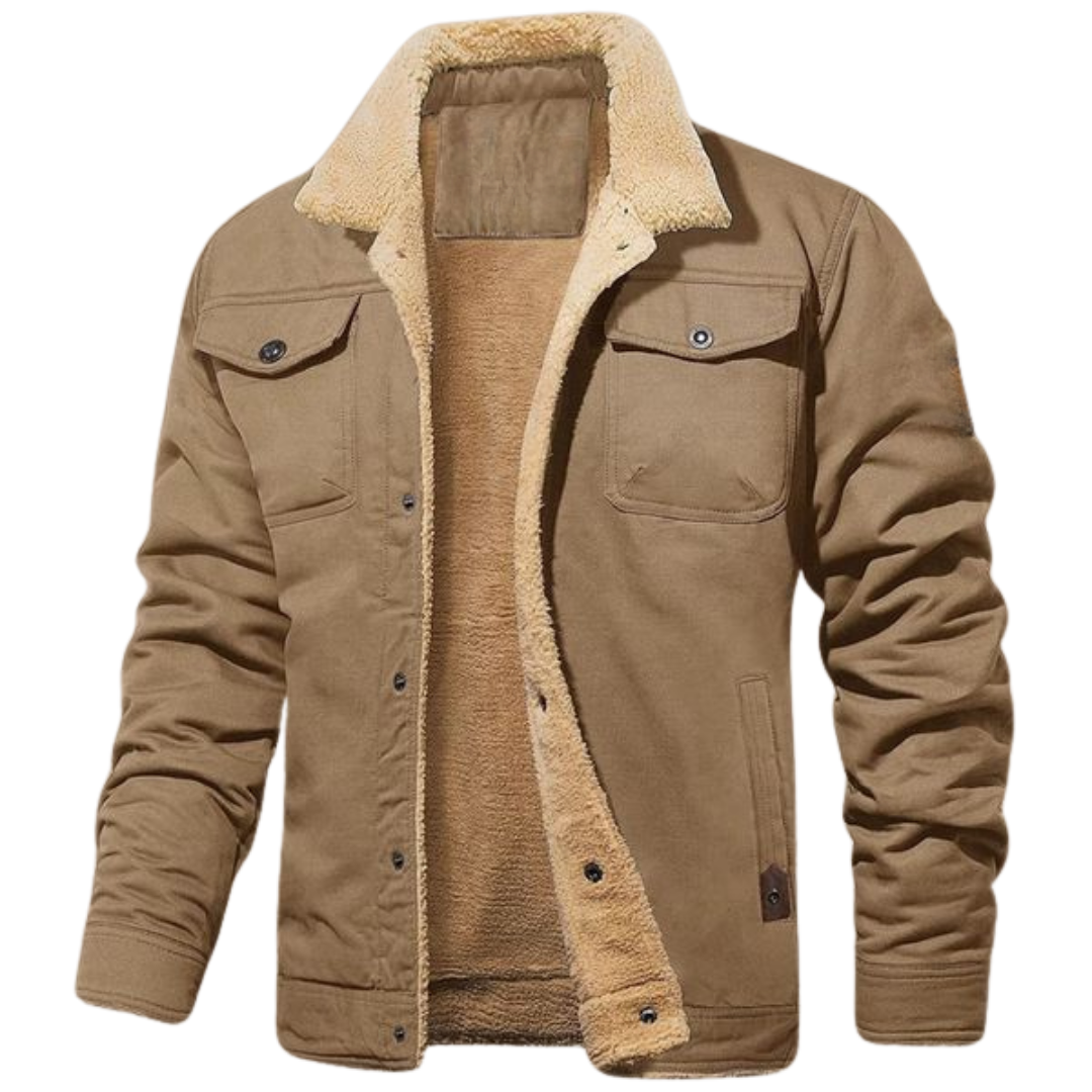 Axel™ Men's Jacket with Sherpa Lining and Button Closure