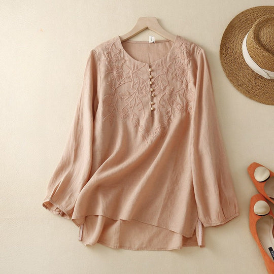 Laurienne™ | Embroidered buttoned tunic