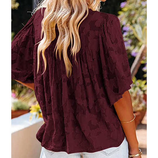 Horn Sleeve Doll Lace Blouse