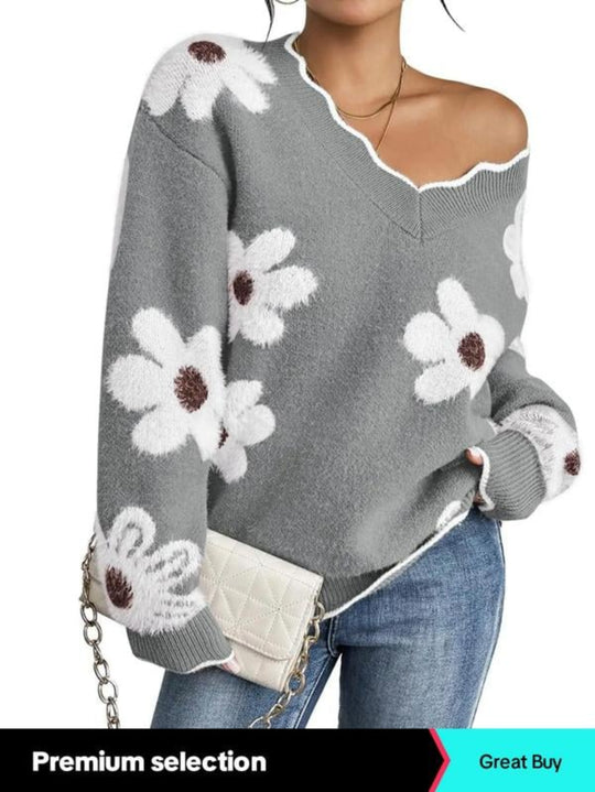 Aniela™ Cashmere Bloom Sweater