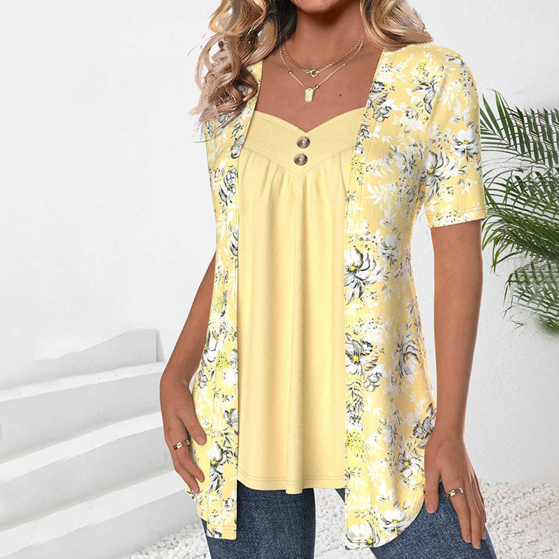 Sophia™ Elegant Floral Print Blouse