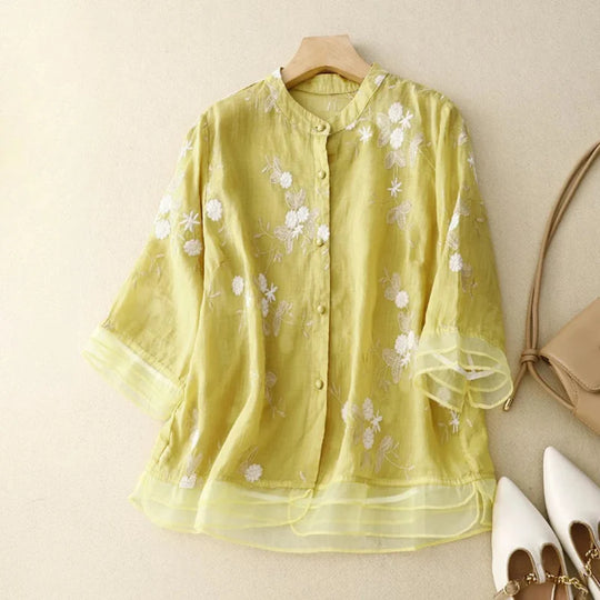 Laurienne™ | Elegance Embroidered Blouse