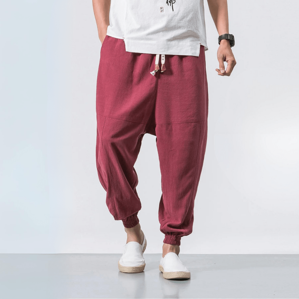 Shao - Comfort harem pants in cotton