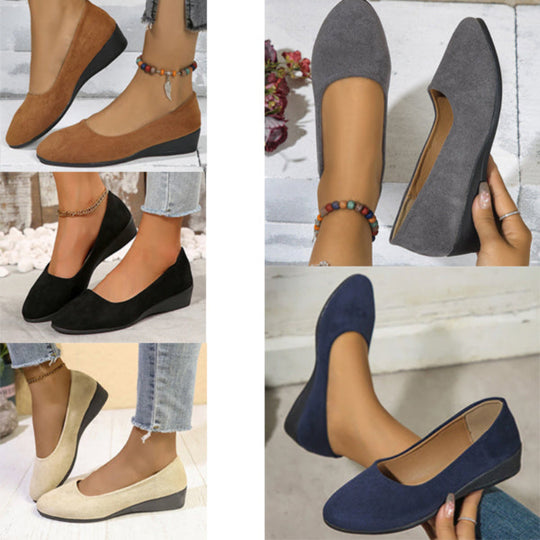 Gibi™ Elegant lightweight non-slip wedge shoes with low heel