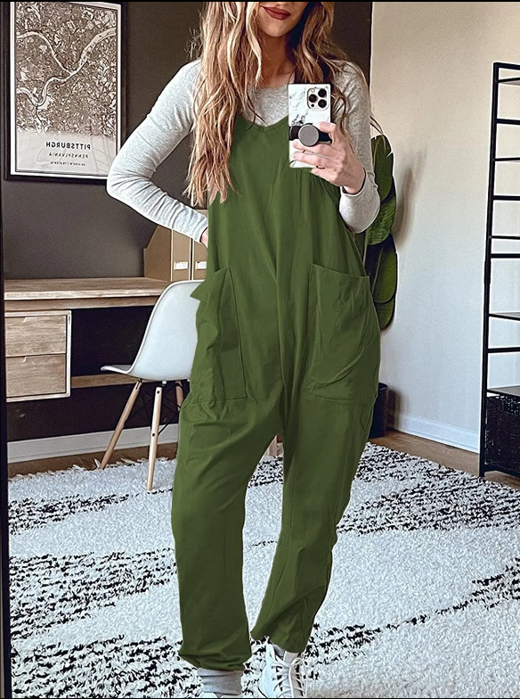 Women's Casual Wide Leg Comfy Jumpsuit