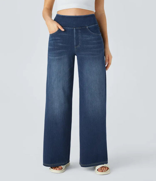 Ella™ High-Waist Stretch Wide-Leg Jeans