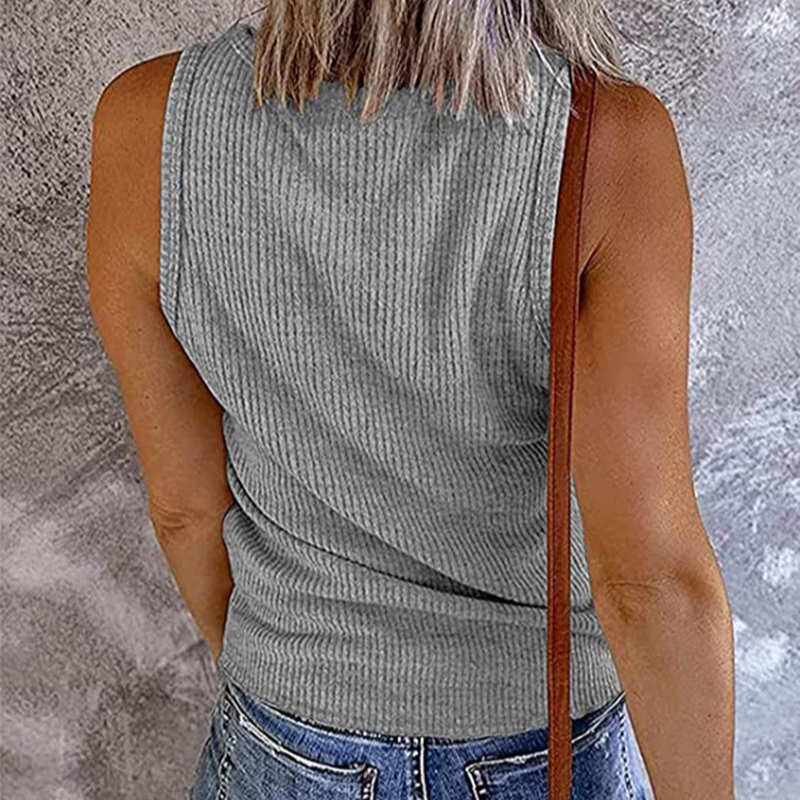 V Neck Sleeves Less Top