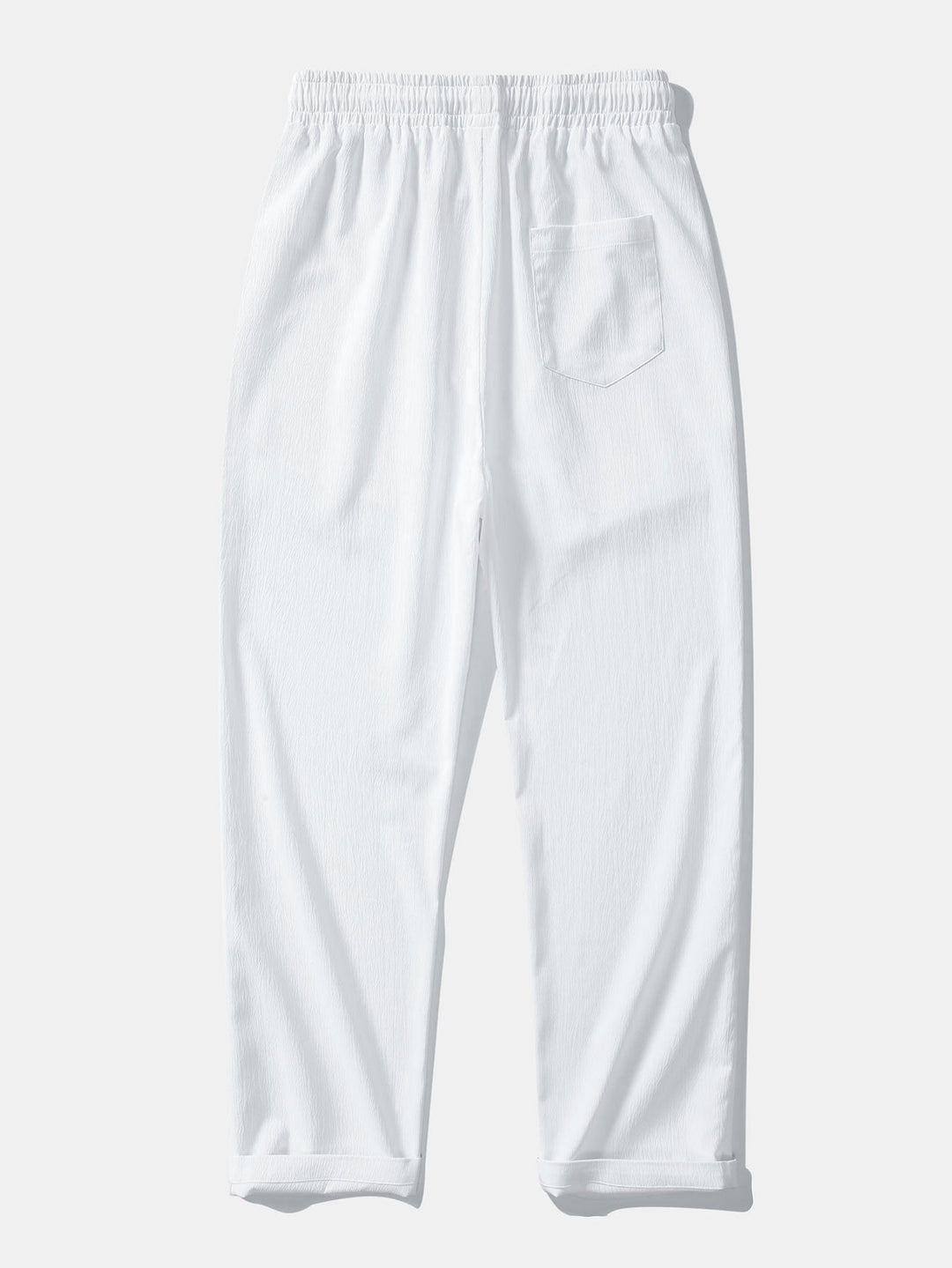 Wrinkle texture red Straight leg pants