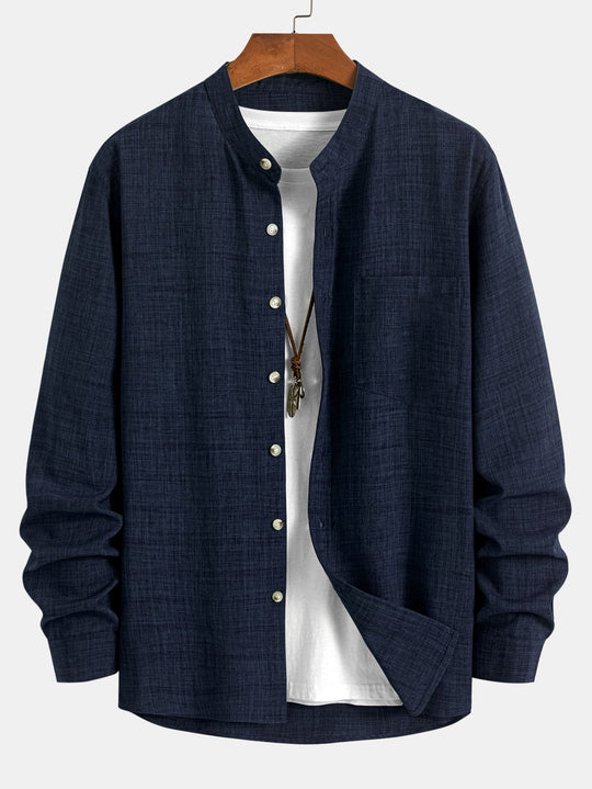 Long sleeve Slight brownd collar shirt