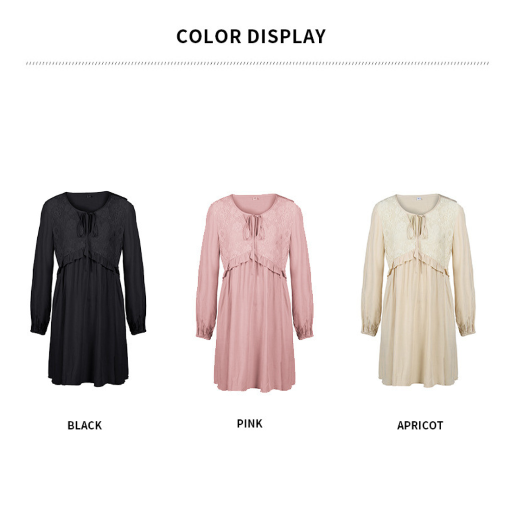 Women’s Casual Long Sleeves V Neck Mini Dress