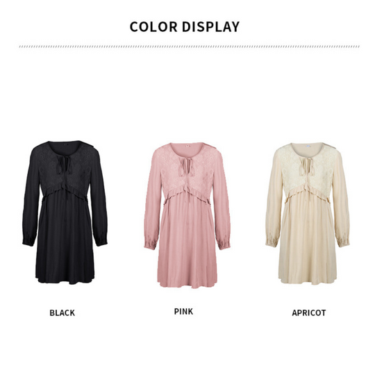 Women’s Casual Long Sleeves V Neck Mini Dress