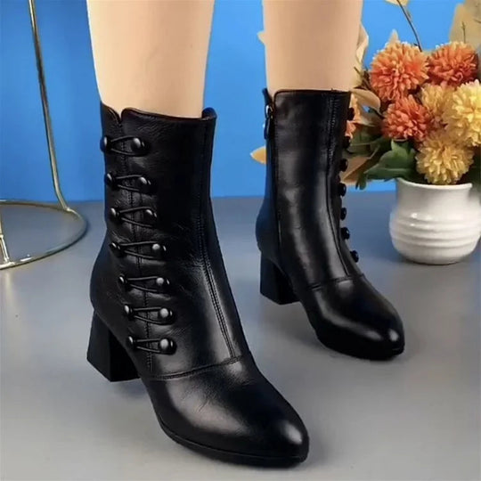 Kriza™ New stylish women's leather boots with zipper