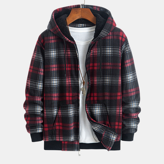 Laurent™ - Fleece-lined flannel hoodie