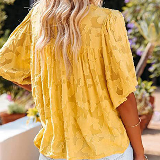 Horn Sleeve Doll Lace Blouse