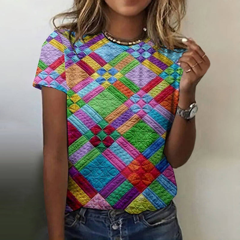 Lina™ Retro T-Shirt Vintage Colorful