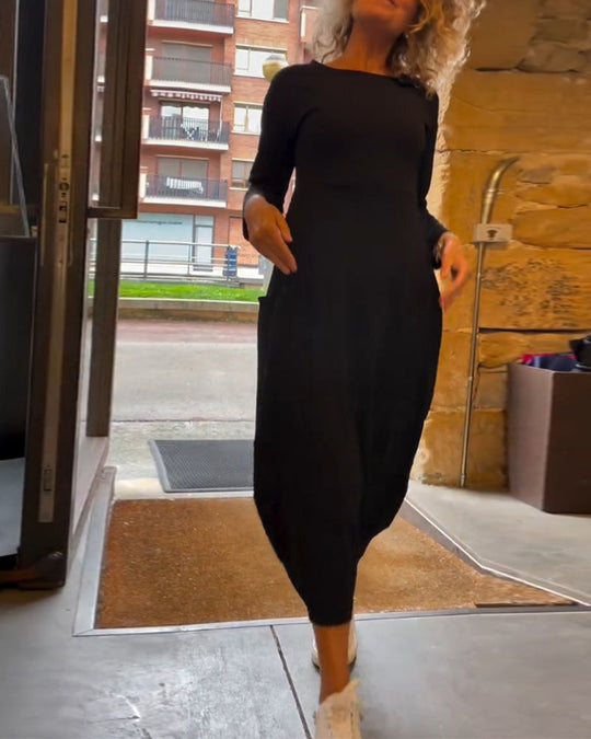 Elena™ Casual Plain Dress