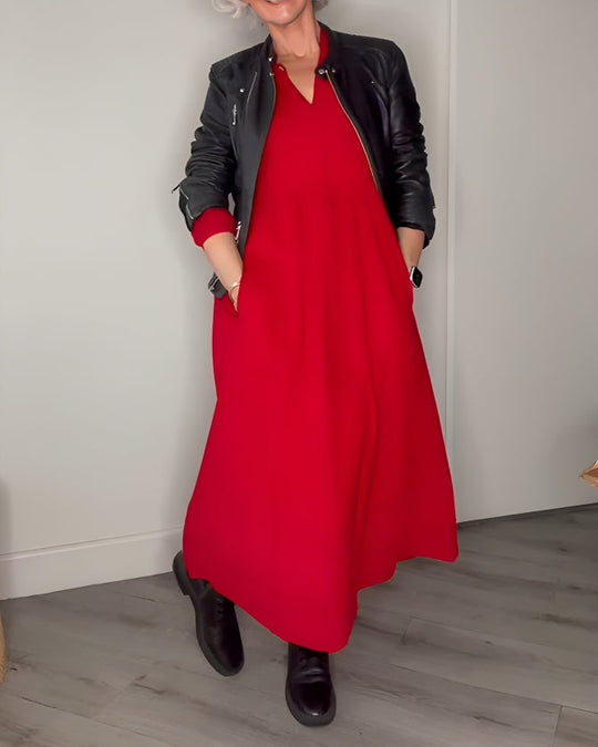 Cathlin™ V-Neck Maxi Dress
