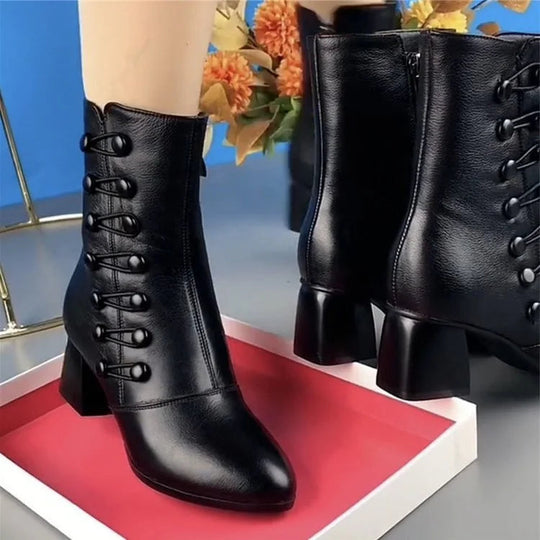 Kriza™ New stylish women's leather boots with zipper