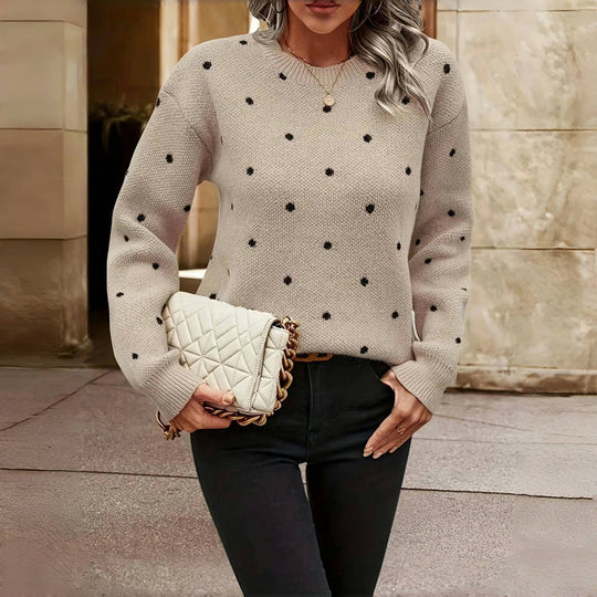 Gyn™ Casual Polka Dot Knit Sweater