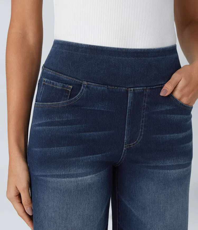 Ella™ High-Waist Stretch Wide-Leg Jeans