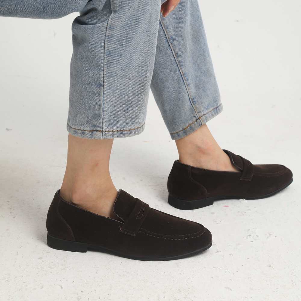 Laurent™ | Suede strappy loafers